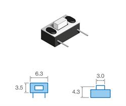 MICRO PULSADOR DE TACTO HORIZONTAL SW045