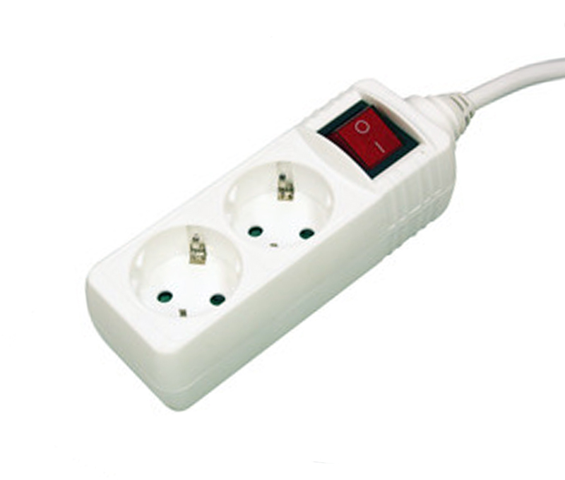 BASE MULTIPLE RED 2 TOMAS CON INTERRUPTOR 1.50mts 36.192