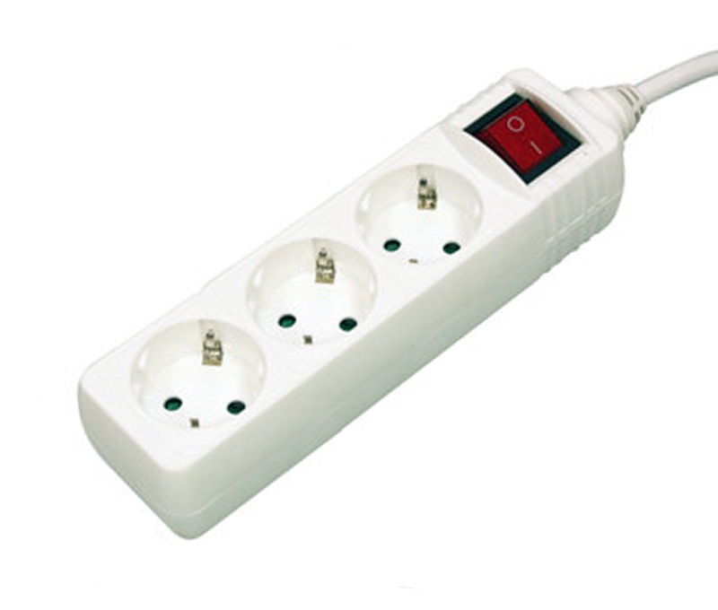BASE MULTIPLE RED 3 TOMAS CON INTERRUPTOR 3.00mts 36.202/3