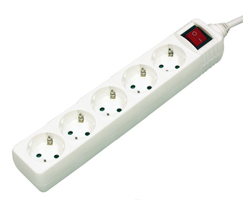 BASE MULTIPLE RED 5 TOMAS CON INTERRUPTOR 3.00mts 36.227/3