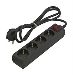 BASE MULTIPLE RED 4 TOMAS CON INTERRUPTOR 1.50mts 36.225/N