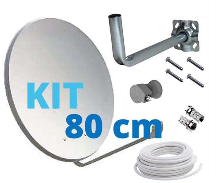 KIT Antena Parabólica 80cm + LNB