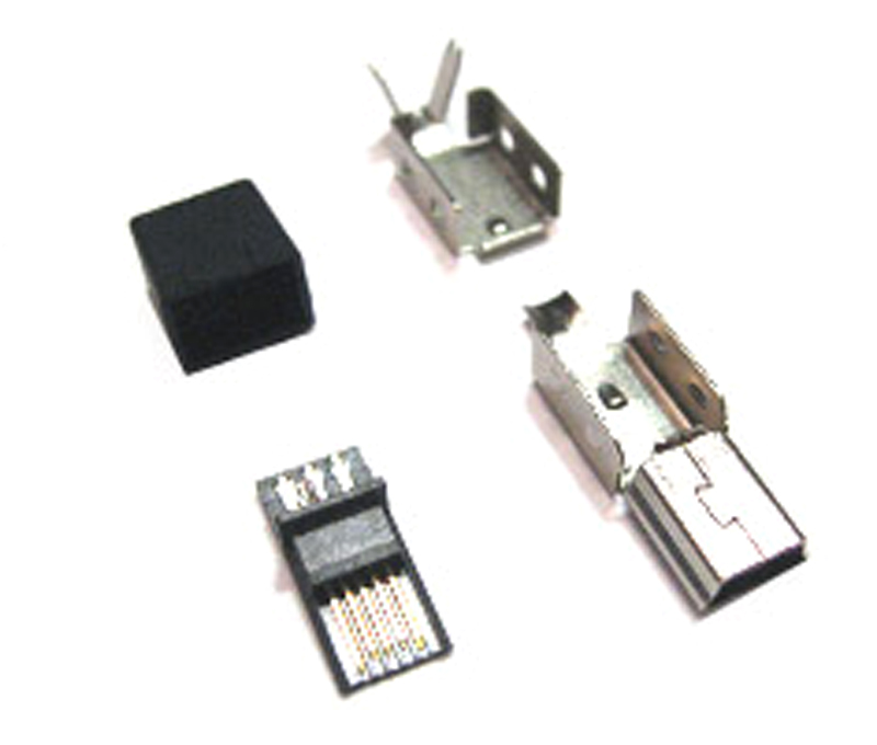 CONECTOR MINI USB-A MACHO 5 PIN