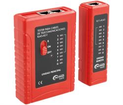 COMPROBADOR DE CABLES RJ11 RJ12 RJ45 NIMO TES010