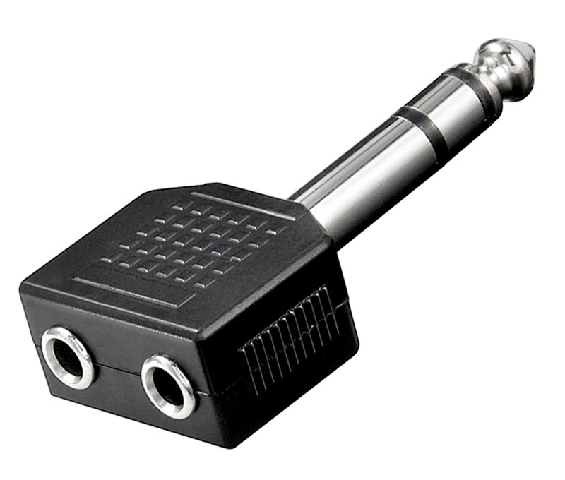 Adaptador Audio 6.3mm Estéreo Macho a 3.5mm Estéreo Hembra