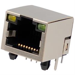 BASE RJ45 90º PARA PCB CON LEDS 4255